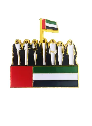 UAE Flag National Day Badge With Magnet 6 piece for Unisex