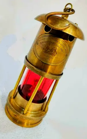 Vintage Royal Navy Permissible Flame Safety Lamp  for ship from royal navy london edition (2PC SET )