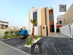Villa for sale in Al Helio 2, Ajman. Super duplex with high-end finishes, registration fees included