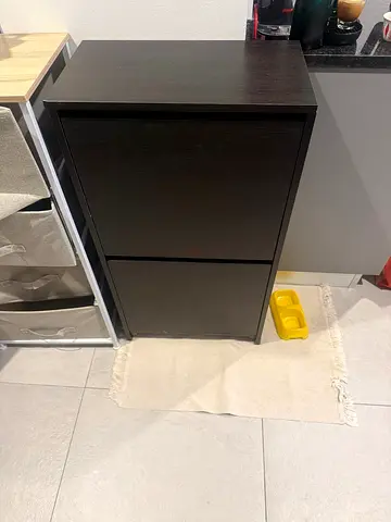 Brown shoe rack cabinet