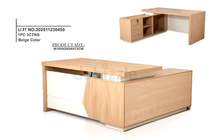 L shape office sleek table