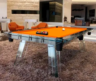 Stylish Glass Pool Table