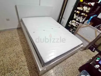 IKEA Malam king size 180×200cm bed frame with IKEA mattress and 2 big storage drawers underneath is