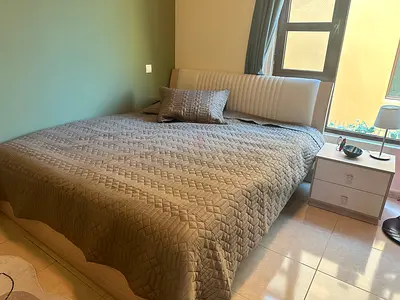 180by 200 home centre bed +IKEA matress + one night stand