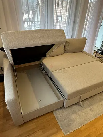Beige ikea  bed Under Storage
