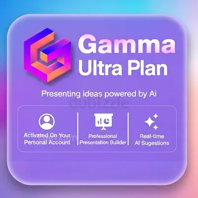 Gamma AI Ultra – 1 Month | AI Slides, Images, Docs | Your Own Email