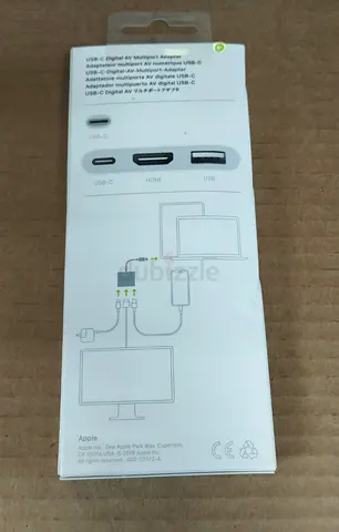 NEW APPLE USB-C TO DIGITAL AV MULTIPORT ADAPTER WHITE NO UPC