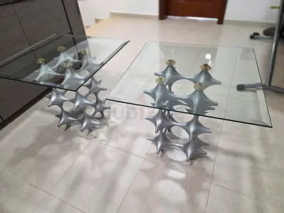 Unique Modern Glass Top Side Tables