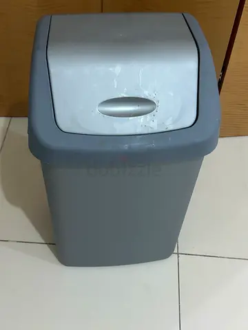 Durable Grey Trash Bin for Your Home