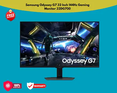 Samsung Odyssey G7 32 In 144Hz Gaming Monitor 32DG700 - NEW - Free Delivery All Over UAE - Warranty