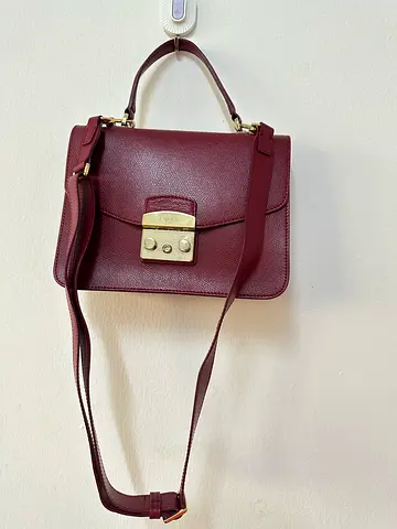 Furla Burgundy Handbag for Sale