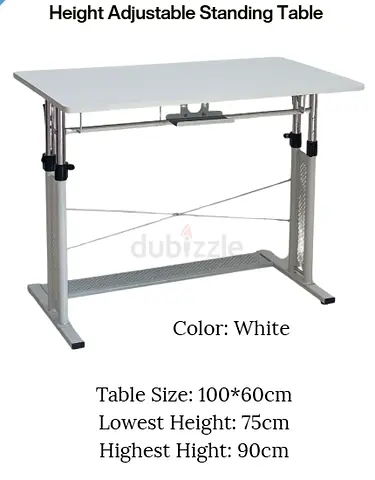 White Height Adjustable Gaming Desk – Ergonomic Desk for Gaming Room Furniture
