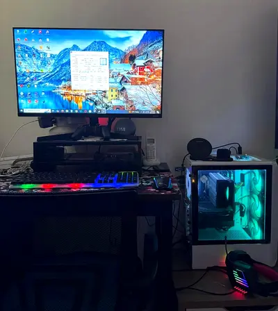 High-Performance Gaming Desktop with RGB Lighting