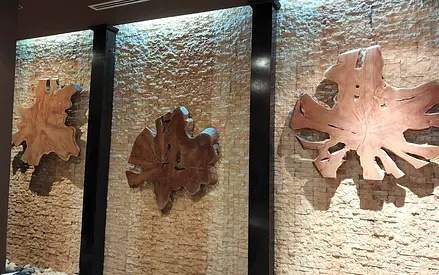 Hanging wooden display