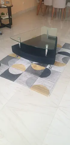 coffee table with rug