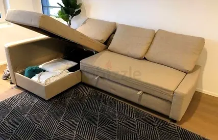 L shape sofa bed with storage