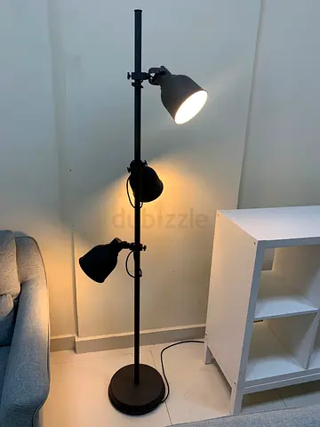 Chic Black Floor Lamp with Adjustable Shades