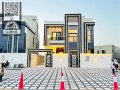 For sale in Al-Haliyo 1, a two-story villa with a roof, 5 rooms, a majlis, a hall, and a maid's 