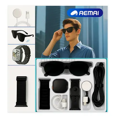 RM43 Smart Combo Set – Smartwatch + Sunglasses + Accessories (6-in-1 Kit)
SKU: WB-UA1768