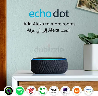 Amazon Echo Dot (3rd Generation) Smart Speaker with Alexa – Charcoal (International Version)