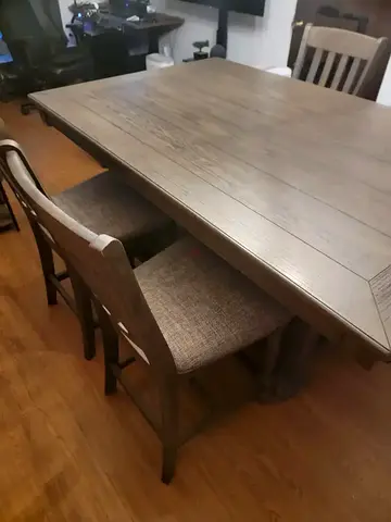 4 high-quality grey bar-style high stools
