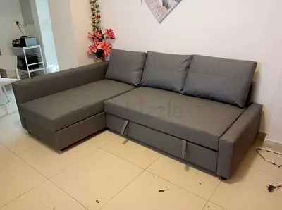 Comfortable Grey Sectional Sofa with Storage