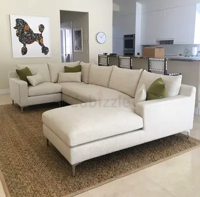 Cozy and Elegant Beige Sectional Sofa
