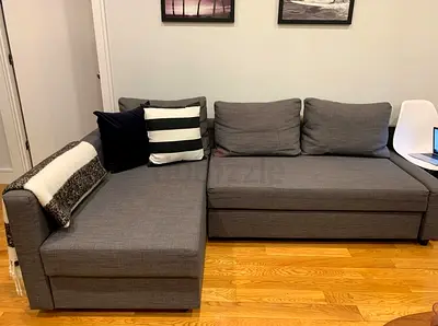 Comfortable Grey Sofa with Storage