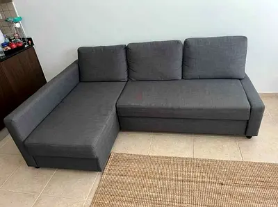 Comfortable Grey L-Shaped Sofa for Sale