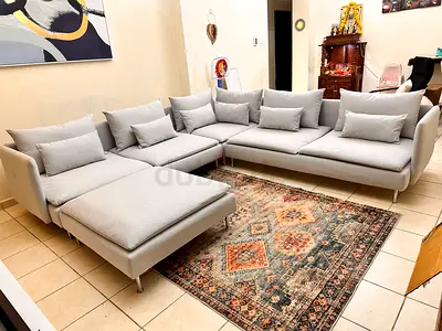 IKEA Söderhamn corner sofa with ottoman