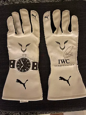 Lewis Hamilton signed Limited Edition IWC  Puma Racing Gloves