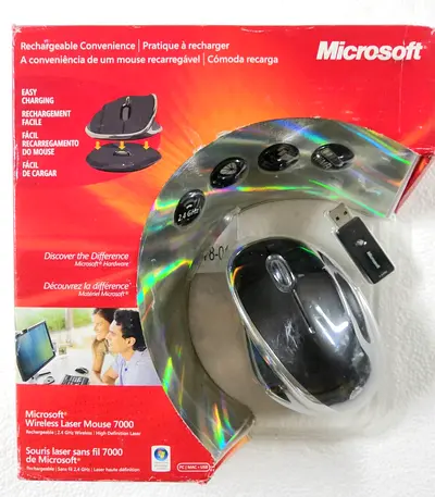 Microsoft Wireless Rechargeable Laser Mouse 7000 Mac/Windows