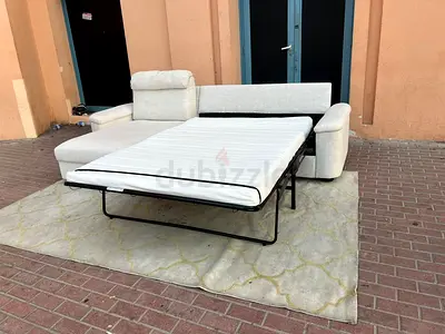 Ikea Lidhult L shape sofa bed with mattress