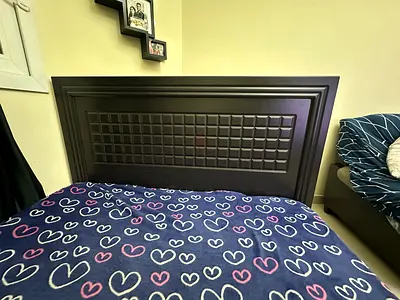 Double size bed and coat