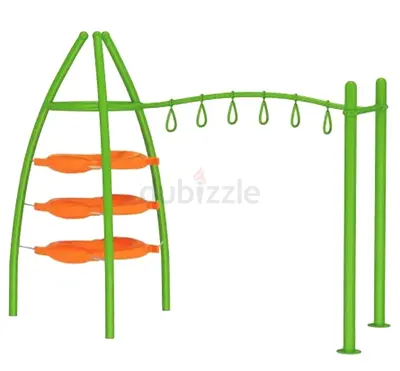 Kids Gym With Trapeze Swing Bars Playset