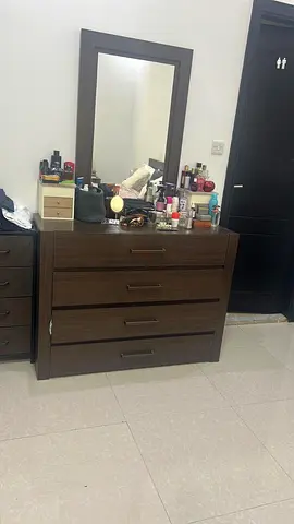 Elegant Brown Dresser with Mirror for Sale