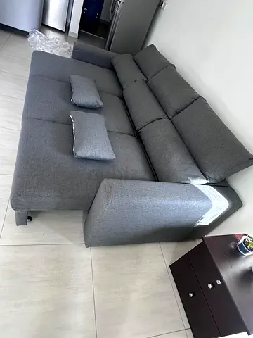 Ikea eskilstuna L shape sofa bed under storage