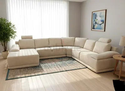 Home center U shaped luxury sofa 6-seater