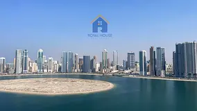 Luxury apartment with stunning views of Al Khan Lagoon Lake and Sea