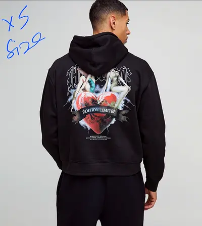 Boohooman Oversized Hoodie (Unisex) - Size XS - Brand new  , Original - AED 40