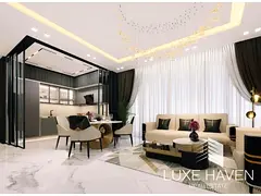 Burj Khalifa View | High floor | Balcony with Pool