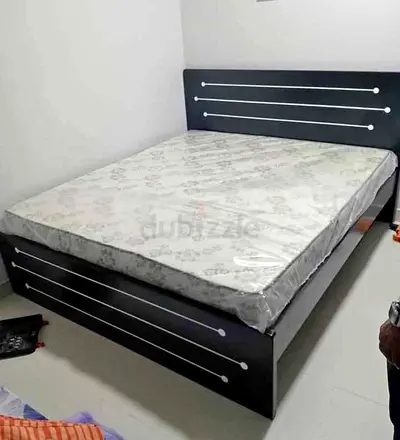 Brand new King size Strong MDF wood bed frame With Mattress Available