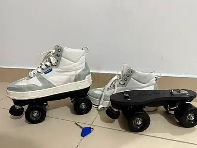 Slades Detachable Roller Skates – White, Size 39 EUR (original slades)