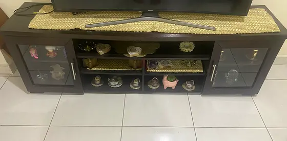 180 cm Dark Brown TV Stand