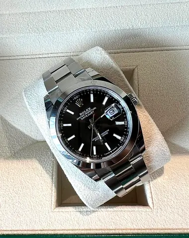 SC Rolex DateJust Oyster Smooth Black 1-1