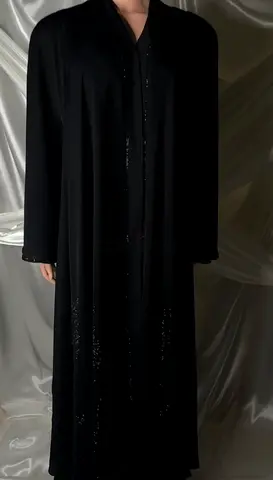 Elegant Black Abaya with Sparkling Details