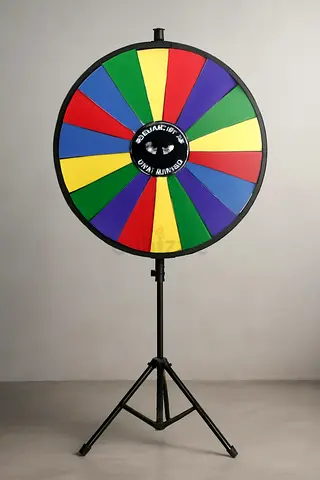 Colorful Spin Wheel on Stand – Perfect for Events, Promotions  for customization as well