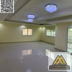 For annual rent: 5 master bedrooms, a living room and hall open to each other, a maid's room, 6 