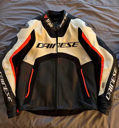 Dainese Motorcycle Motorbike Racing CE Leather Track Jacket