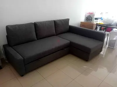 Comfortable Grey L-Shaped Sofa
